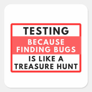 Adesivo Quadrado Caça de testes