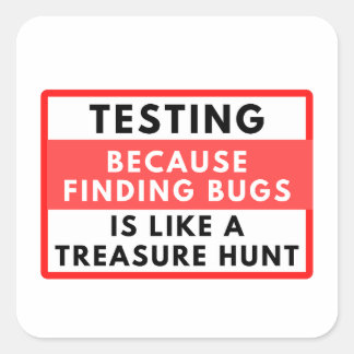 Adesivo Quadrado Caça de testes