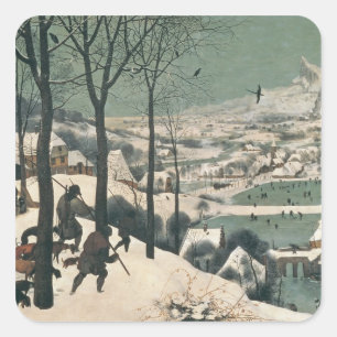 Adesivo Quadrado Caçadores na neve - em janeiro de 1565