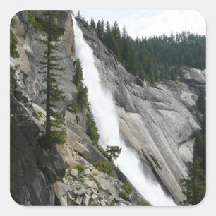 Adesivo Quadrado Cachoeira Nevada no Parque Nacional de Yosemite