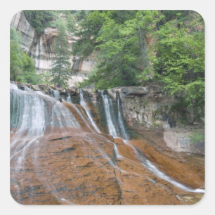 Adesivo Quadrado Cachoeira, Parque Nacional de Zion, Utah, EUA