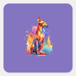Adesivo Quadrado Cachorro de Caça Faraó
