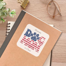 Cachorro Mãe Americana Bandeira Grunge Vermelho Az