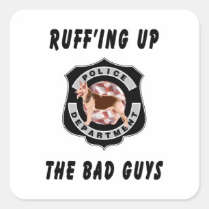 Adesivo Quadrado Cachorro Policial K9