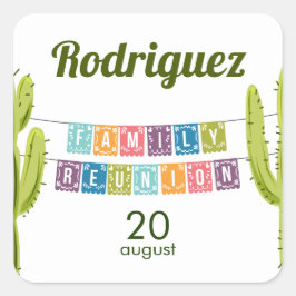 Adesivo Quadrado Cactus e Papel Picado Garland Texas
