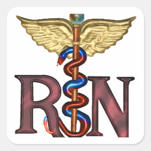 Adesivo Quadrado Caduceus do RN