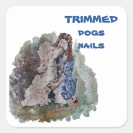 Adesivo Quadrado cães aparados unhas CUSTOMIZE Square Sticker