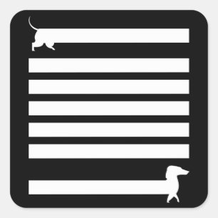 Adesivo Quadrado Cães Enxertados Engraçados Cachorros Engraçados