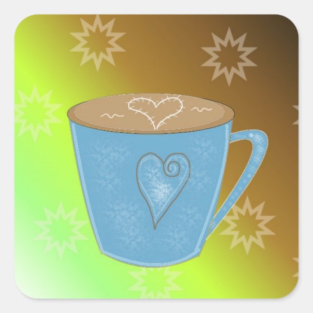 Adesivo Quadrado Café (Frente)