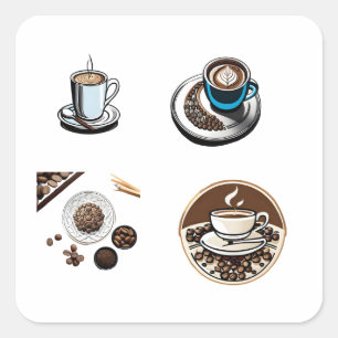 Adesivo Quadrado Café