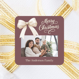 Adesivo Quadrado Café castanho arco fotografia Natal