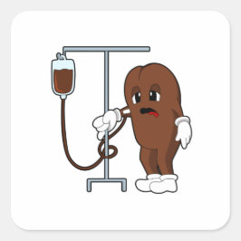 Adesivo Quadrado Café com pote de café