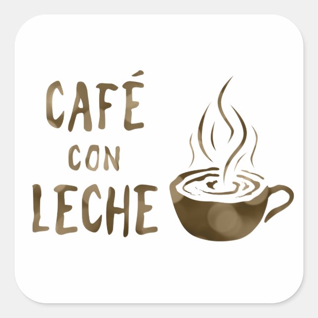Adesivo Quadrado café con leche bokeh (Frente)