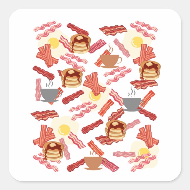 Adesivo Quadrado Café da manhã (Frente)