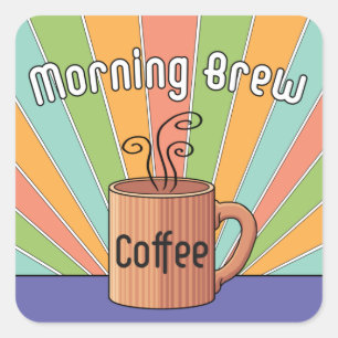 Adesivo Quadrado Café da Manhã Breve