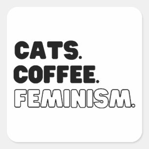 Adesivo Quadrado Café Feminismo