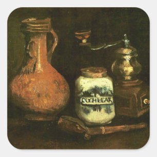 Adesivo Quadrado Café Mill Pipe Case & Jug Van Gogh Fine Art