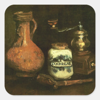Adesivo Quadrado Café Mill Pipe Case & Jug Van Gogh Fine Art