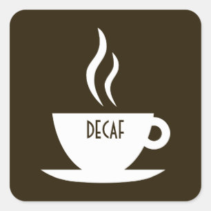 Adesivo Quadrado café mod: decaf