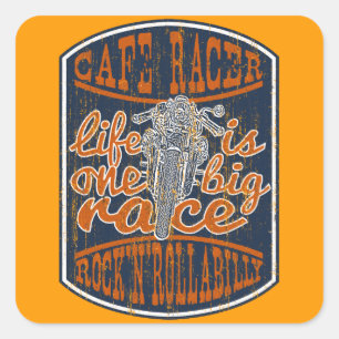 Adesivo Quadrado Cafe Racer
