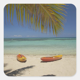 Adesivo Quadrado Caiaques na praia, Plantation Island Resort
