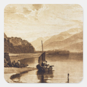 Adesivo Quadrado Cais de Joseph Mallord William Turner   Inverary,