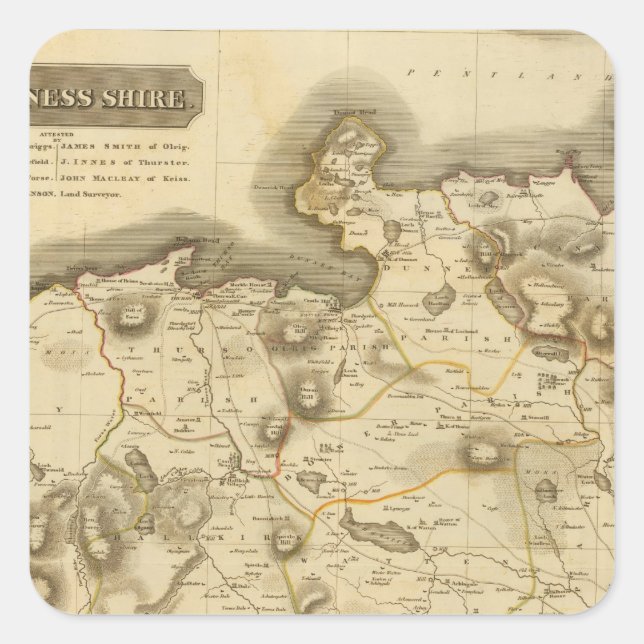 Adesivo Quadrado Caithness Shire (Frente)
