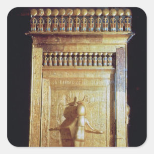 Adesivo Quadrado Caixa de Canopic sob a forma de um grupo do