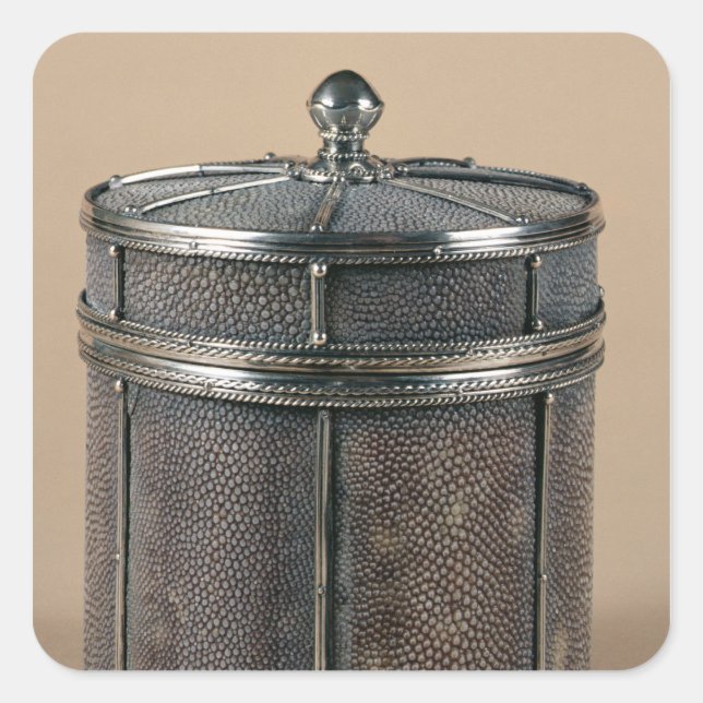 Adesivo Quadrado Caixa de cigarros com lados de shagreen, 1928 (Frente)