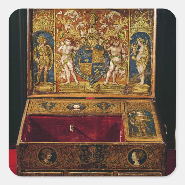 Adesivo Quadrado Caixa de escrevendo ou mesa (Frente)