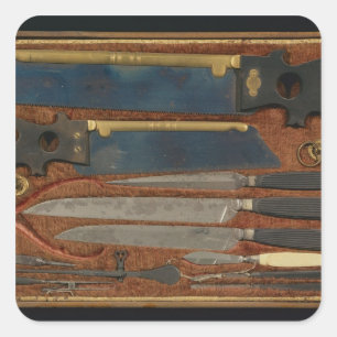 Adesivo Quadrado Caixa de instrumentos anatômicos