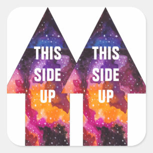 Adesivo Quadrado Caixa de Movimentação de Espaço Exterior Cósmico G