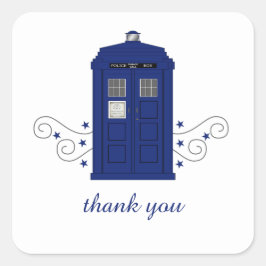 Adesivo Quadrado Caixa de Polícia Obrigado Stickers v3