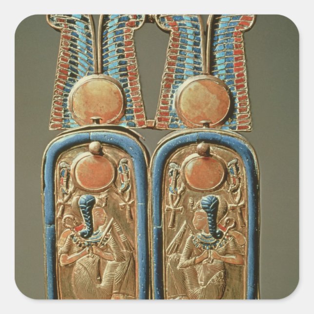 Adesivo Quadrado Caixa unguenta em forma de dupla realeza (Frente)