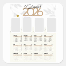 Adesivo Quadrado Calendário personalizado 2026