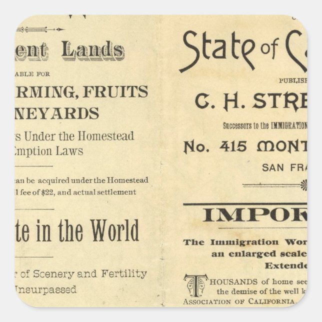 Adesivo Quadrado Califórnia 2 (Frente)