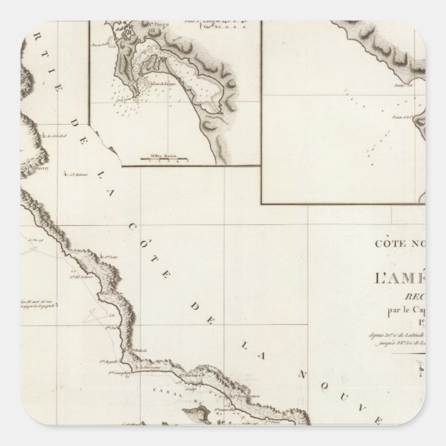 Adesivo Quadrado Califórnia em El Rosario (Frente)