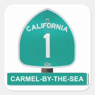 Adesivo Quadrado California Highway 1 Carmel Pelos Stickers