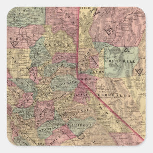 Adesivo Quadrado Califórnia, Nevada