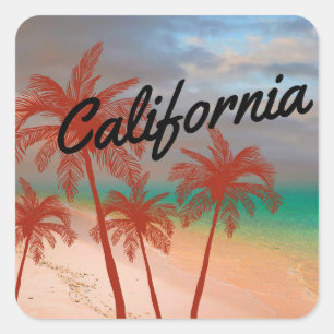 Adesivo Quadrado California Sticker