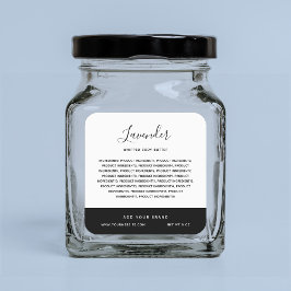 Adesivo Quadrado Caligrafia: cores editáveis contrastantes