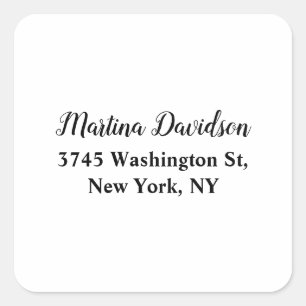 Adesivo Quadrado Caligrafia criativa única original