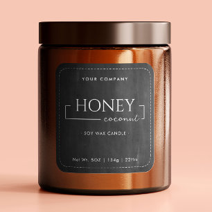 Adesivo Quadrado Caligrafia de Soja caseira Caligrafia Preta