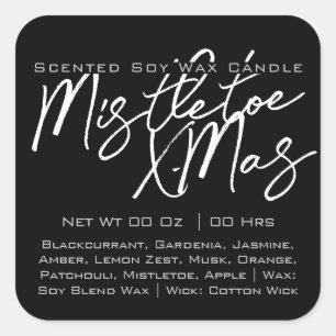 Adesivo Quadrado Caligrafia moderna - Alfaces brancas pretas