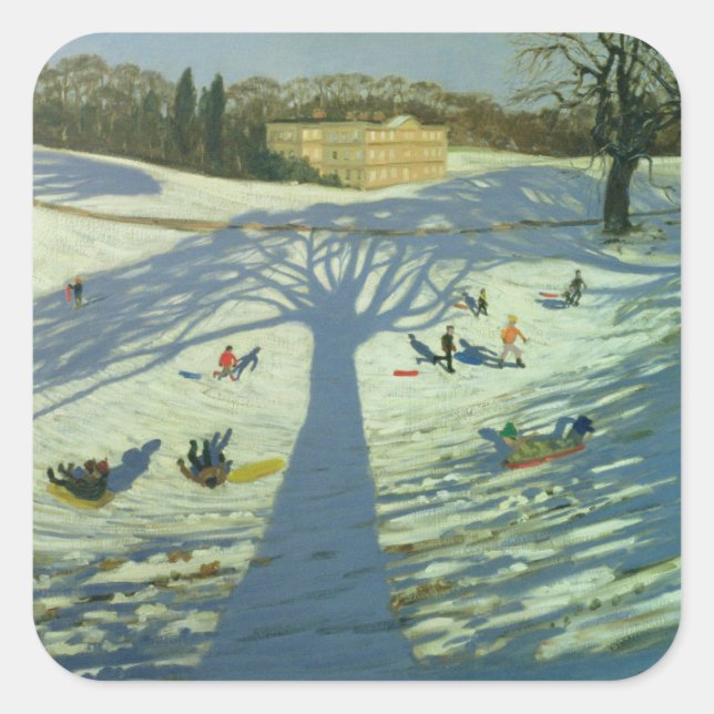 Adesivo Quadrado Calke Abbey House Winter 2002 (Frente)