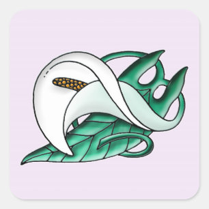 Adesivo Quadrado Calla Lily