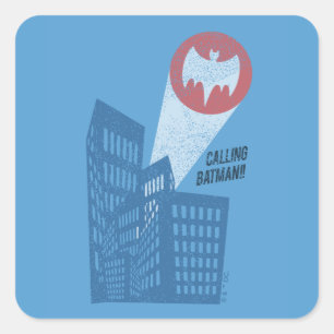 Adesivo Quadrado Calling Batman Bat Symbol Graphic