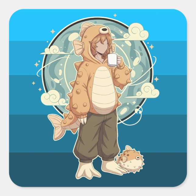 Adesivo Quadrado Calm Before the Puff (Frente)