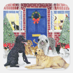 Adesivo Quadrado Calor do Natal