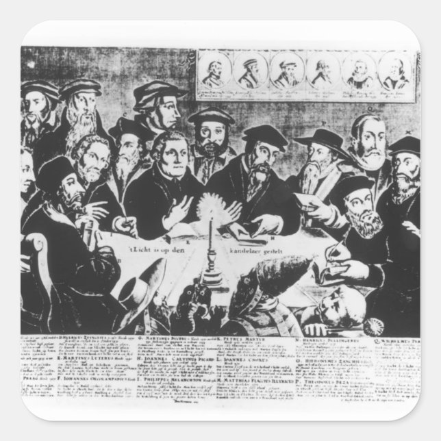 Adesivo Quadrado Calvin e Luther (gravura) (Frente)